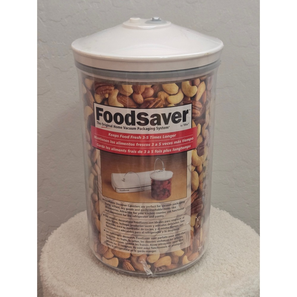 FoodSaver Tilia 3.25 Quart Designer Canister Vacuum Seal Food Storage SEALED